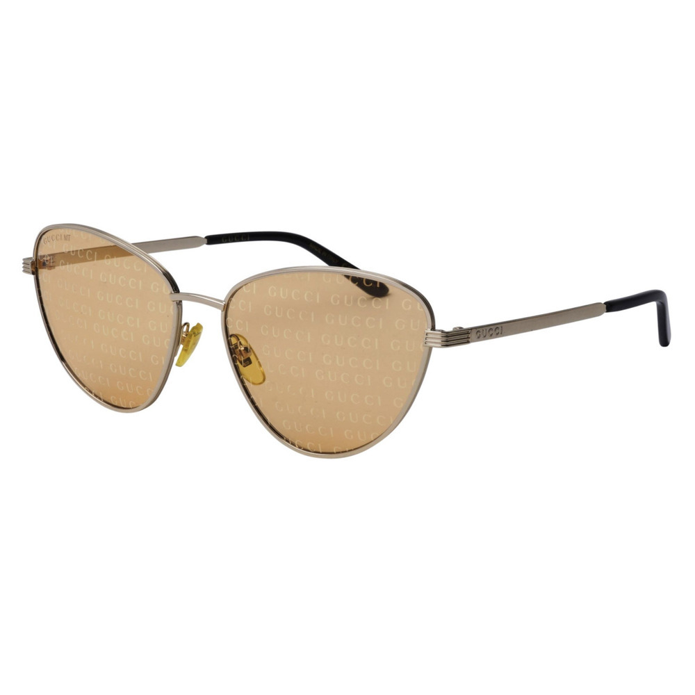 NWT Gucci GG0803S-004-58 Gold Cat Eye 58mm Sunglasses - Picture 2 of 4
